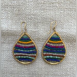 Caitlin Greene Jewelry Gold Filled Beaded Teardrop Earrings, Great holiday gift!